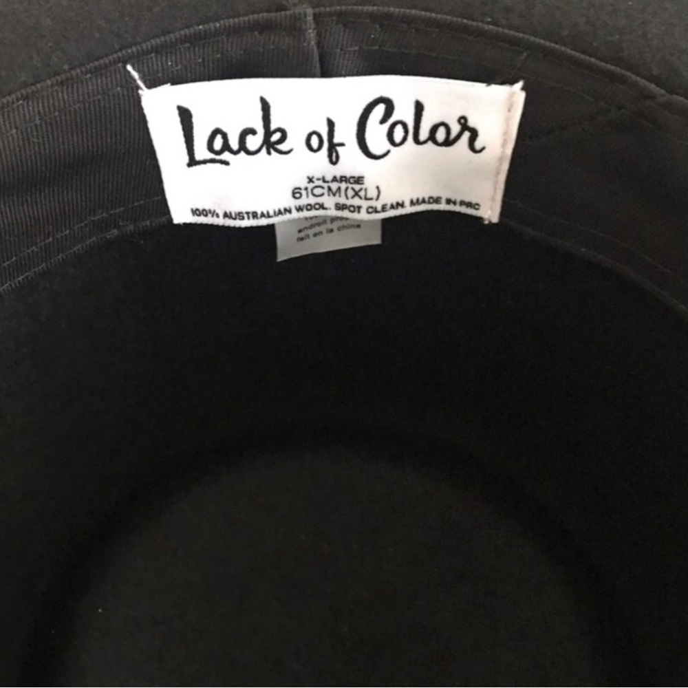Lack of Color FedoraHat in Black Size XL 61cm NWT - Picture 10 of 10